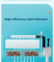 Aquarium intelligent JSD avec éclairage LED 7 couleurs, contrôle tactile, filtration supérieure, humidificateur aromatique, pompe silencieuse pour chambre, bureau, table