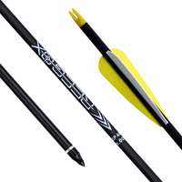 Flèches en fibre de carbone à haute teneur en carbone C6231WY ID6.2mm pour la chasse et le tir à l'arc, pointe en acier, plastique, 31 pouces