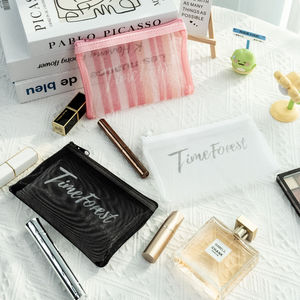 Bolsas de cosméticos personalizables con cremallera recién llegado poliéster portátil para artículos de tocador cuidado de la piel almacenamiento cambio monedero lápiz labial sombra de ojos - Product Image 3