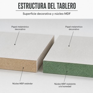 Tablero de MDF Verde - Tablero de MDF Resistente al Agua con Revestimiento de Melamina, 8 x 4, Blanco, 6 mm - Product Image 3