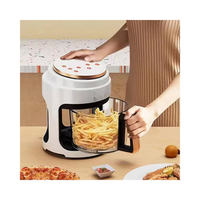 Friteuse à air et four électrique tout-en-un 4L pour la maison - Vue en verre, multifonctionnel et entièrement automatique