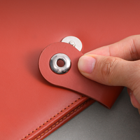Personnalisé Pliable 24 Pièces PP Poche Couverture Souple En Cuir PU Reliure À Feuilles Mobiles Banque Dépôt Notes De Stockage Clip Cahier