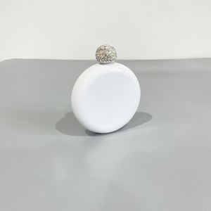 Botella de Vino Metálica Circular de 5 oz para Sublimación, con Tapa de Diamantes de Imitación, para Damas de Honor, Cumpleaños, para Personalizar - Product Image 3