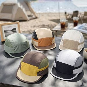 Custom 5 Panel Breathable Sports Quick Dry Camp Hat Wholesale Running Gorras Adjustable High Quality Printing Logo Polyester Cap - Product Image 1