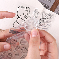 Tampons en caoutchouc de silicone transparent rétro pour le journaling, le scrapbooking, la création de cartes, le journal intime vintage, le bricolage, la décoration, sceau transparent