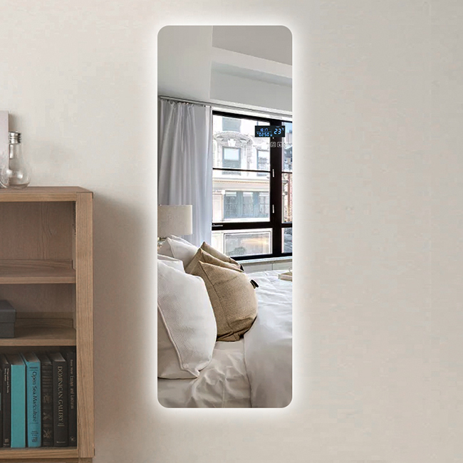 Custom led lights full length mirror for dressing bedroom bathroom with smart functions