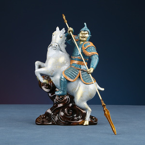 Figura Coleccionable de Guan Yu, Cinco Generales Tigre del Mundo de Cobre, Estatuilla Decorativa para Hogar u Oficina, Regalo - Product Image 3