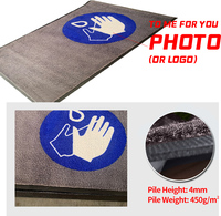 Tapis de porte tissé tufté avec logo imprimé sur mesure - Lavable, antidérapant, avec envers en caoutchouc tressé jacquard