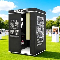 Kit de photographie pour borne photo automatique compatible DSLR, SLR, iPad, en bois, impression instantanée, pour fêtes