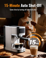 Cafetera Espresso SHARDOR de 45 oz con Tanque de Agua Extraíble, Compacta, Blanca, 20 Bares, Control de Temperatura NTC