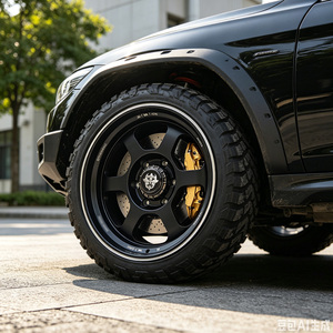 Jantes FLowtone de haute qualité pour tout-terrain, 17 pouces, 6x139.7, noires, à cinq branches, pour véhicules Mustang, Wrangler, Jeep - Product Image 5