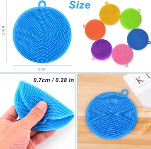 Safe and Dry Fast Silicone Dish Scrubber Silicone Sponge Dish <b>Brush</b> BPA Free Dishwasher Fruits <b>Vegetables</b> Washing and Cleaning - Product Image 2