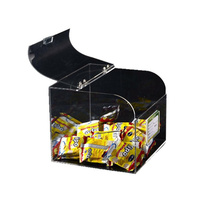 Boîte de rangement moderne en acrylique haute transparence pour la présentation d'aliments et de collations, idéale pour les comptoirs de supermarchés/centres commerciaux