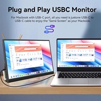 Moniteur de jeu portable OEM/ODM IPS 1200P 60Hz FHD 14 pouces avec HDR USB-C et haut-parleurs intégrés pour ordinateurs portables pour PS4 PS5 Switch