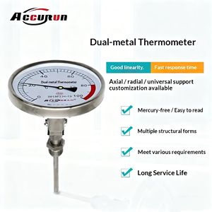 ميزان حرارة ثنائي المعدن WSS WSSX بمؤشر من الفولاذ المقاوم للصدأ للغلايات الصناعية وخطوط الأنابيب صنع في الصين - Product Image 3