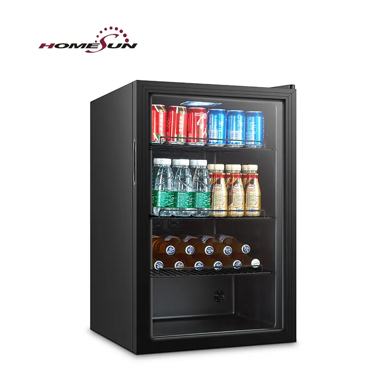 Refrigerador de bebidas con puerta de cristal, mini refrigerador comercial, OEM, venta al por mayor