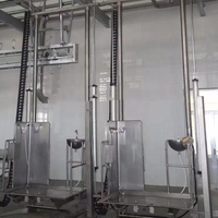 Système d'élévateur pneumatique automatique pour abattoir de bovins, équipement de levage robuste avec moteur et boîte de vitesses intégrés