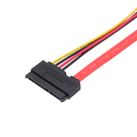 HJX fabrika sağ açı SATA 7 + 15 22Pin seri ATA 7Pin ve 4Pin HSG sabit disk güç kablosu ile bilgisayarlar için PVC ceket