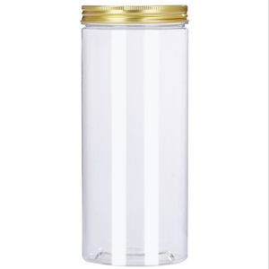 hot selling 1000ml 1L big capacity transparent clear PET plastic candy jar food packaging