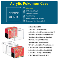 Boîte de présentation en acrylique ETB 5 mm magnétique pour Elite Trainer Box, écologique, transparente, avec protection UV