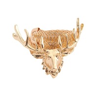 Attache de rideau en forme de tête de cerf dorée, boucle de rideau en métal en forme de cerf style nordique, décoration de rideau pour les fêtes