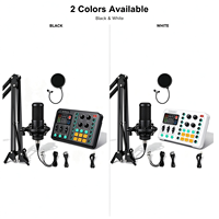 Kit d'enregistrement avec microphone à condensateur bidirectionnel filaire BM800+M6 pour cartes son et mixeurs audio