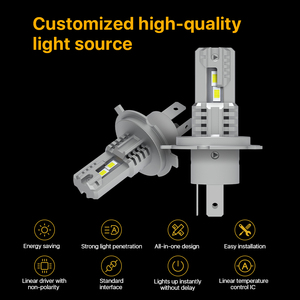 ไฟหน้า LED CANbus V26 6500K 9000lm 12V 48V H1 H7 H4 H3 9005/9006สำหรับ CSP LIGHT - Product Image 4