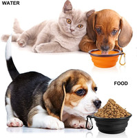 Bol pour chien pliable 2 packs de bols de voyage portables et pliables bols d'eau pour animaux de compagnie mangeoires pour chiens chats et petits animaux