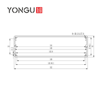 Caja de Aluminio para Proyectos Electrónicos Yonggu K09 152*44mm, Personalizable, de Montaje en Pared, para PCB