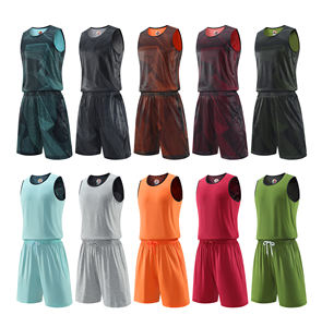 Dernier modèle Maillot de basket-ball personnalisé Maillots de basket-ball unis réversibles Ensemble uniforme pour hommes - Product Image 1