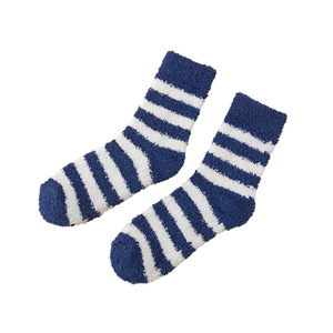 Calzini termici in pile in poliestere a righe invernali Casual a righe che assorbono sudore da uomo - Product Image 2