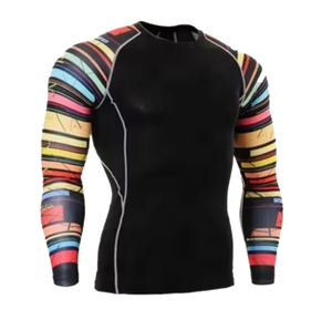 Vêtements de sport fitness Rash Guards sublimés sur mesure <span class=keywords><strong>Mma</strong></span> Bjj manches longues pour homme - Product Image 3