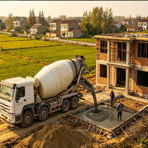 Camion malaxeur à béton prêt à l'emploi avec pneus 1200R20/1200R22.5 et frein à tambour pour la construction de barrages - Product Image 4