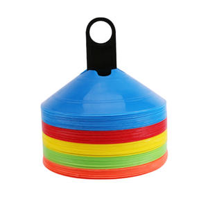 Peralatan olahraga sepak bola, 19x5 cm Universal Portabel Multi Warna PE plastik peralatan olahraga sepak bola cakram kerucut kecepatan kelincahan penanda latihan - Product Image 1