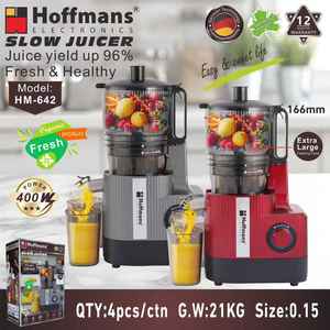 Extracteur de jus lent automatique 400W 220V, machine à jus de fruits et légumes avec grande <span class=keywords><strong>goulotte</strong></span> d'alimentation pour la cuisine domestique en Afrique - Product Image 4