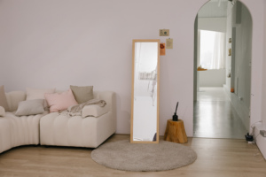 Miroir sur pied rectangulaire au design moderne en panneaux de particules, modèle MR-02, vente en gros du fabricant, garantie de qualité Taïwan Chine - Product Image 3