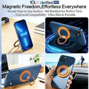 Étui magnétique antichoc en TPU transparent de luxe au design sportif pour iPhone 11/12/13/14/15/16/15 Pro Max avec support de téléphone électroplaqué - Product Image 2