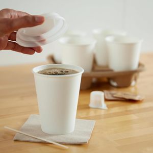 Vasos de Papel Desechables de 8 Oz para Café Espresso, Vasos para Bebidas Calientes/Frías para Oficina, Picnic, Cafeterías, Fiestas, Barbacoas, Viajes y Eventos - Product Image 5