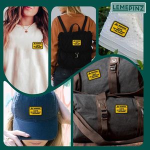 Parche de advertencia personalizado de 3 pulgadas, termoadhesivo o para coser, bordado para mochilas, vaqueros, sombreros y ropa. - Product Image 6