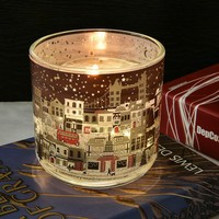 Vente en gros Ensemble unique de pots en verre de bougie aromatique de luxe de Noël avec boîte-cadeau