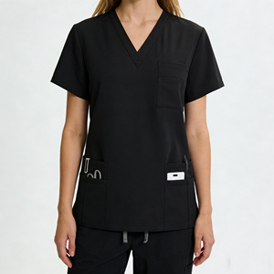 Conjuntos de Uniformes de Enfermería, Uniformes Médicos Unisex <span class=keywords><strong>para</strong></span> Doctores y Enfermeras, Parte Superior y Pantalones de Tela de Poliéster con Múltiples Bolsillos - Product Image 6