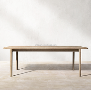 מודרני 6-seater פינת אוכל מלונות מסעדות גנים ריהוט גן הכולל סט כסאות שולחן עץ טיק עץ טיק - Product Image 4