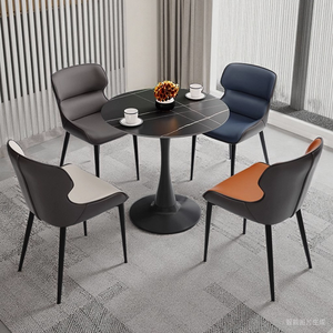 Table Ronde Moderne de Luxe en Métal avec Panneau en Pierre Style Café & Restaurant Mobilier pour Hôtels Salles de Séjour Fabriqué en Chine - Product Image 3