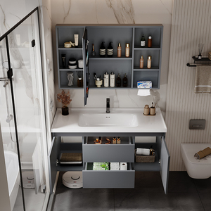 A buon mercato appendere a muro mobili da <span class=keywords><strong>bagno</strong></span> spazio a nido d'ape in alluminio singolo lavandino <span class=keywords><strong>bagno</strong></span> mobili mobili mobili da parete - Product Image 3