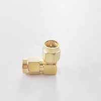 Adaptador Coaxial RF SMA Macho a SMA Macho, Conector de Ángulo Recto