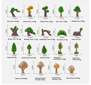 Resina en miniatura Árbol verde Flor DIY Micro Paisaje Jardín Escena Adornos - Product Image 5