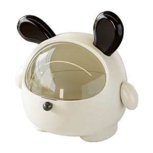 Candy <b>Box</b> Plastic Round With Lid Cartoon Desk Storage For Snacks And Tea Bags - Product Image 2