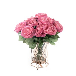 CallaFloral Roses Artificielles Rouge Rose Branche Unique Décorations de Mariage Style INS Artisanat Transfrontalier - Product Image 5