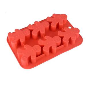 Factory Wholesale Christmas Ginger Bread Man Molds Sustainable <b>Silicone</b> <b>Baking</b> Sheet Eco-Friendly Cake Soap Use - Product Image 2