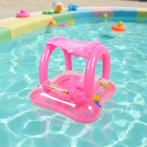 <span class=keywords><strong>Flotador</strong></span> Inflable de Encaje para Bebés, Diseño de Sirena Rosa <span class=keywords><strong>con</strong></span> Campanas, para 1 Persona - Product Image 5